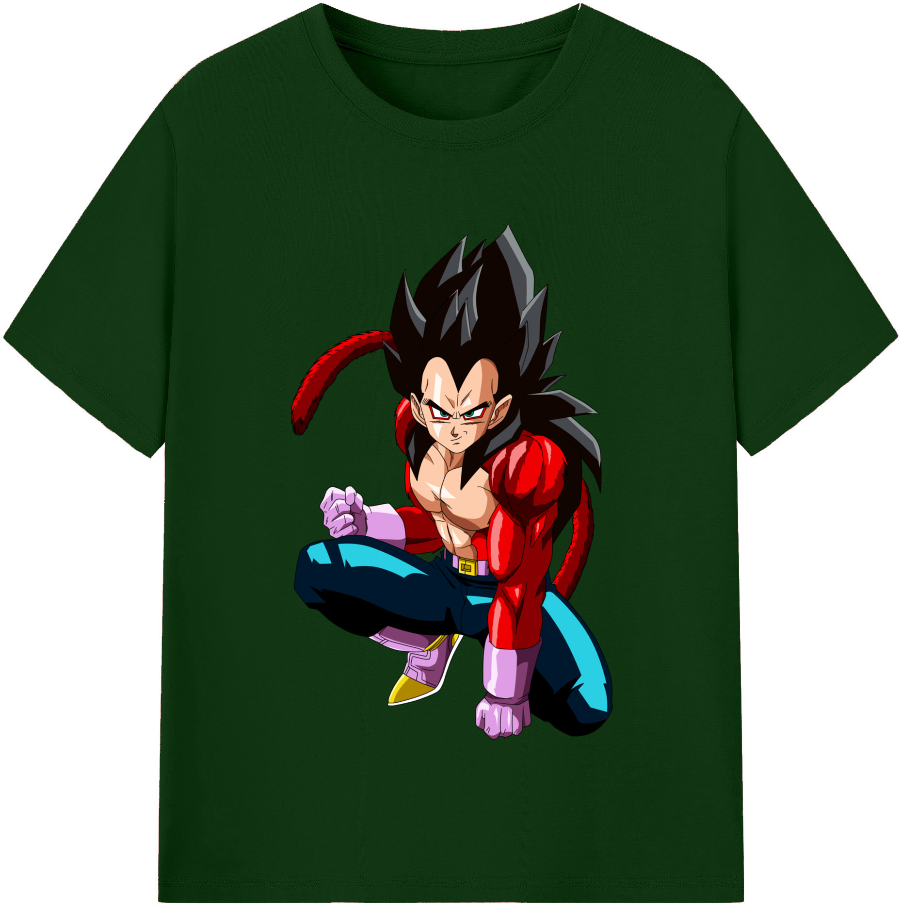 （画像用） ドラゴンボール ベジータ四世（Bejīta Yonsei）DRAGON BALL Vegeta IV 綿100％半袖Tシャツ（フロントプリント）